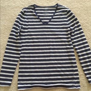 Shirt w/ Blue and Glittery White Stripes
